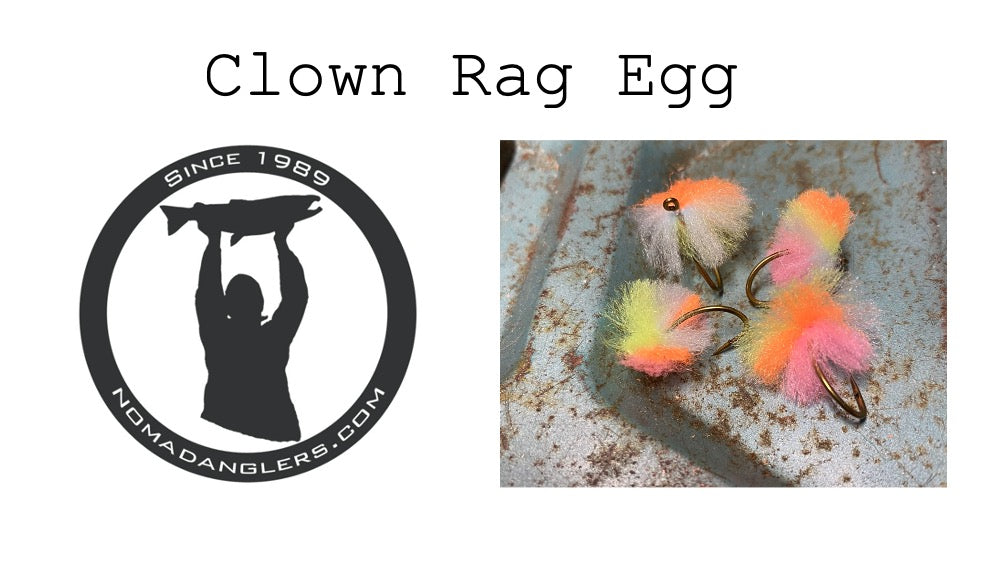 6 Tungsten Clown Egg Steelhead Flies. Trout Flies. Colorado Fly