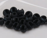 Mottled Tactical Slotted Tungsten Beads Black / 1/8 3.3mm