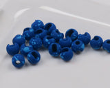 Mottled Tactical Slotted Tungsten Beads Blue / 1/8 3.3mm