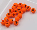 Mottled Tactical Slotted Tungsten Beads Orange / 1/8 3.3mm