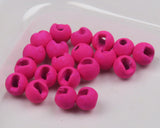 Mottled Tactical Slotted Tungsten Beads Pink / 1/8 3.3mm