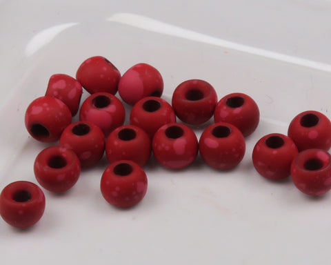 1/8 3.3mm Mottled Tactical Tungsten Beads #310 Red