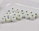 1/8 3.3mm Mottled Tactical Tungsten Beads #377 White