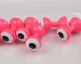 Double Pupil Lead Eyes Large / Hot Salmon Pin White w/ Black Pupil