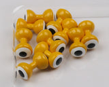 Double Pupil Lead Eyes Large / Yellow White w/ Black Puil