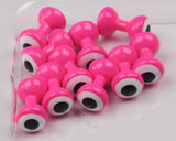 Double Pupil Lead Eyes Large / Fl. Pink w/White & Black Pupil