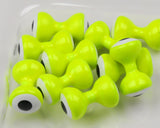 Double Pupil Lead Eyes Large / Chartreuse White w/ Black Pupil