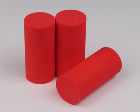 Foam Cylinders Multiple Colors #310 Red / 3/4 inch