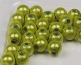 3D Beads Yellow Olive