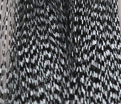 Micro Barred Voodoo Fibers - #377 Black Barred White