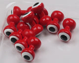 Double Pupil Brass Eyes Red White & Black Pupil / Large