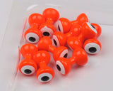 Double Pupil Brass Eyes Fl Orange White & Black Pupil / Large