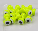 Double Pupil Brass Eyes Chartreuse White & Black Pupil / Large