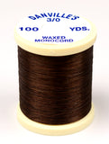 Danville 3/0 Mono Waxed Thread #87 Dark Brown