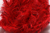 Speckled Black Mohair Scruff Large 15mm Red #310