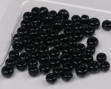 Tyers Glass Beads Large Op Black