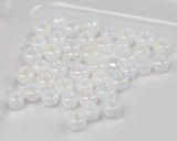 Tyers Glass Beads Large Irr White