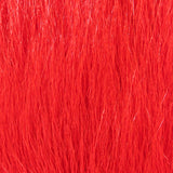 Deer Belly Hair Dyed over White Red #310