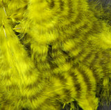 Natural Grizzly Mini Marabou #383 Yellow