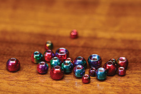 Rainbow Hued Plummeting Tungsten Beads 1/8 3.3mm