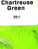 Natural and Dyed Rabbit Strips Chartreuse Green