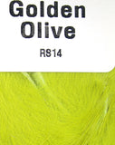 Natural and Dyed Rabbit Strips Golden Olive