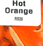 Natural and Dyed Rabbit Strips Hot Orange