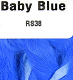 Natural and Dyed Rabbit Strips Baby Blue