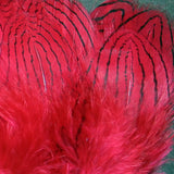 Strung Silver Pheasant Body Feathers #63 Claret Silver