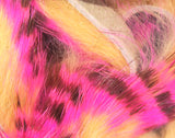 Tiger Barred Magnum Rabbit Strips #10 Hot Pink Brown Over Peach