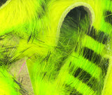 Tiger Barred Magnum Rabbit Strips #14 Black Barred Chartreuse Over Fl Yellow