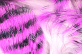 Tiger Barred Magnum Rabbit Strips #8 Hot Pink Black Over White