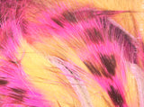 Tiger Barred Rabbit Strips #10 Hot Pink Brown Over Peach