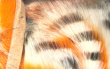 Tiger Barred Rabbit Strips #17 Black Barred White Tipped Hot Orange