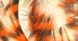 Tiger Barred Rabbit Strips #6 Hot Orange Black Over White