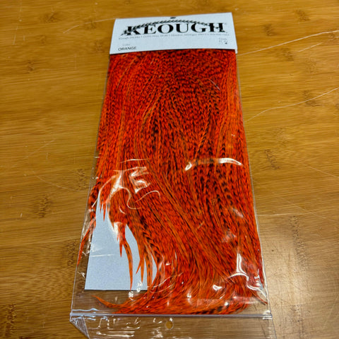 Keough Grizzly Saddle Hackle - Orange