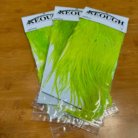 Keough Saddle Hackle - Chartreuse