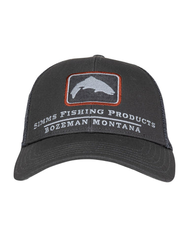 Small Fit Trout Icon Trucker - Carbon