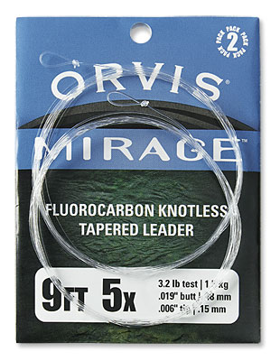 Orvis Mirage Trout Knotless Leader 2-Pack - 6X